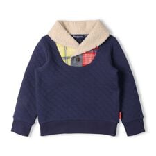 ムージョンジョン(moujonjon)のボア衿ニットキルトトレーナー