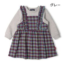 ムージョンジョン(moujonjon)のチェック切替裏毛ワンピース