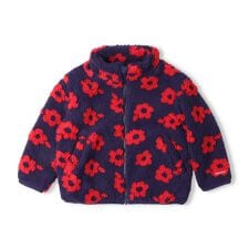 ムージョンジョン(moujonjon)の花柄ボアジャガードジャケット