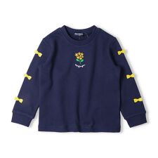 ムージョンジョン(moujonjon)のお花刺繍リボン付き裏毛トレーナー