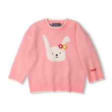 ムージョンジョン(moujonjon)のねこ・うさぎ編み込みセーター