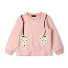 ムージョンジョン(moujonjon)のミトンデザインブークレー裏起毛トレーナー