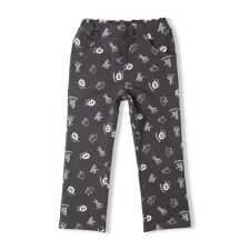 動物総柄ストレッチミニ裏毛ロングパンツ