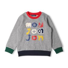 動物ロゴプリント裏毛トレーナー