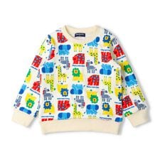 カラフル動物総柄爆温裏起毛トレーナー