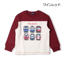 【WEB限定】電車プリント裏毛トレーナー