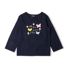 蝶々プリント長袖Ｔシャツ