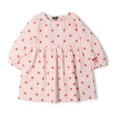 いちご・小花柄ギンガムチェック柄ワンピース