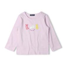 うさぎアップリケ長袖Ｔシャツ