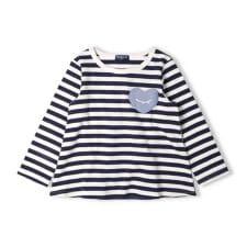 後ろ切替ボーダーTシャツ