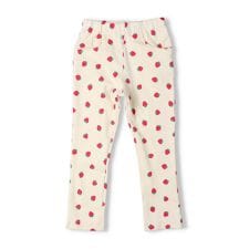 いちご柄フライスロングパンツ