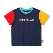 ロゴプリントクレイジー配色半袖Tシャツ