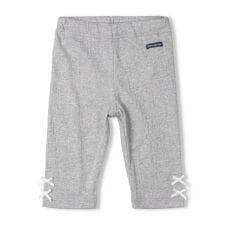 裾リボン無地6分丈レギンス