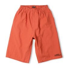 コットンクロス無地5分丈ハーフパンツ(140-160cm)