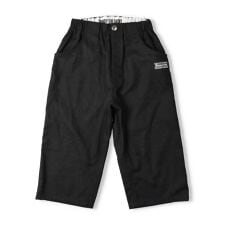 ロゴプリント無地６分丈ハーフパンツ