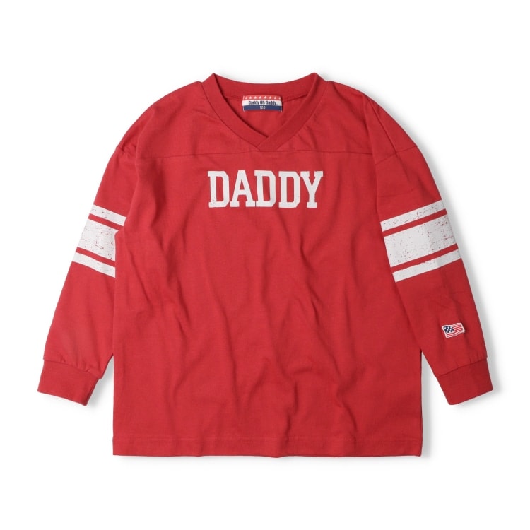 【WEB限定】ロゴプリントVネック長袖Tシャツ