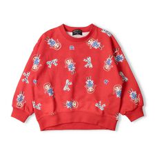 日本製ダディコ総柄裏毛トレーナー