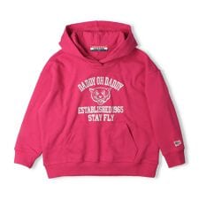 プリント入り裏毛パーカー