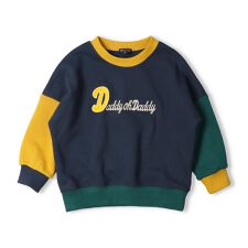 ロゴ刺繍クレイジー配色裏毛トレーナー