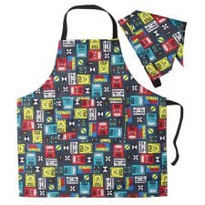 ＪＲ新幹線電車柄エプロン・三角巾セット