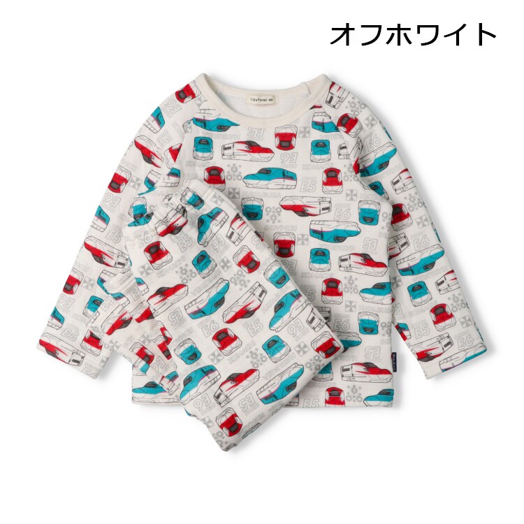 JR新幹線電車総柄長袖キルトパジャマ