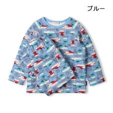 JR新幹線電車総柄長袖キルトパジャマ