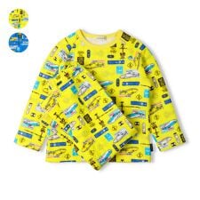 キッズフォーレ(Kids Foret)の【WEB限定】JR新幹線電車総柄長袖キルトパジャマ