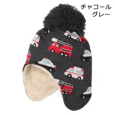 キッズフォーレ(Kids Foret)の働く車柄ニット帽
