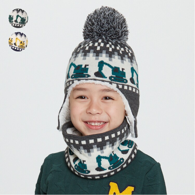 働く車柄ニット帽 | キッズフォーレ(Kids Foret) | マルイウェブチャネル