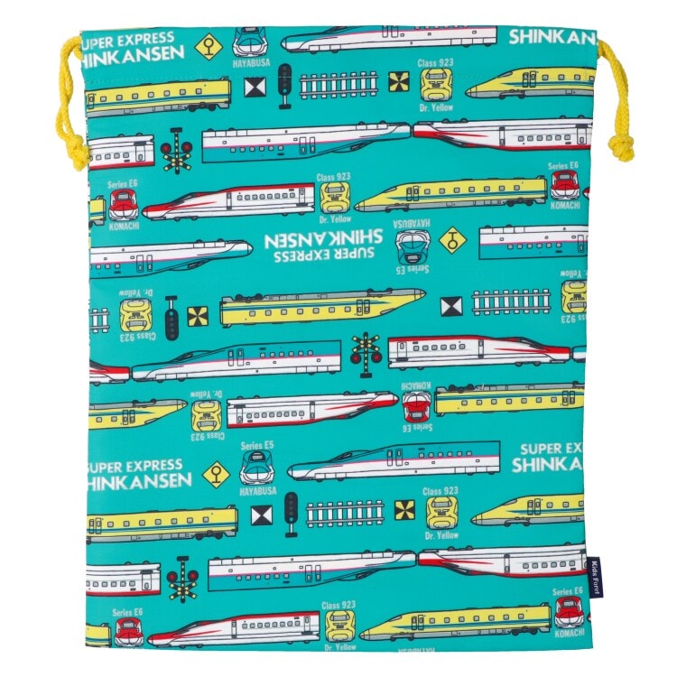 JR新幹線電車柄巾着袋【L】