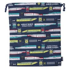 JR新幹線電車柄巾着袋【L】