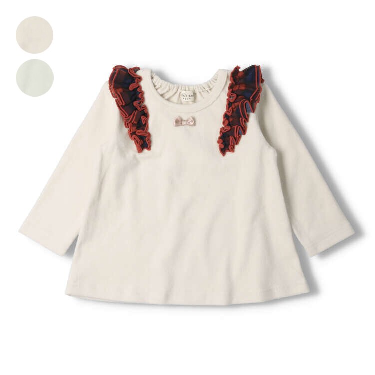 【新品未使用】フリル付き 長袖 80cm 肩フリル付き長袖Tシャツ | キッズズー(kid's zoo) | マルイウェブ