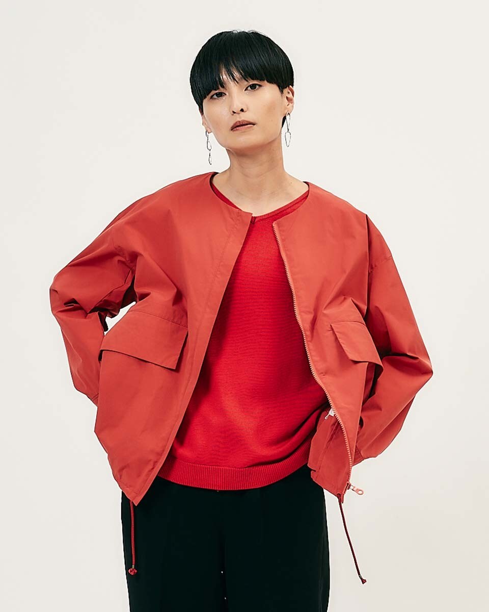 送料無料 ジャケット スタジャン ノーカラージャケット 8216 ノーカラーZIPジャケット | ジャンセン(Jantzen) | マルイウェブ