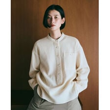 ジャンセン(Jantzen)の【カポック混】カポックワッフルバンドカラーシャツ