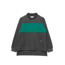 裏シャギー配色プルオーバー