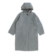 ニードルパンチフードロングコート