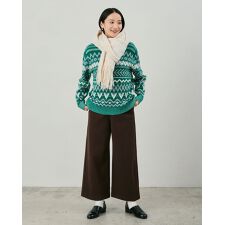 ニードルパンチフルゴムワイドパンツ