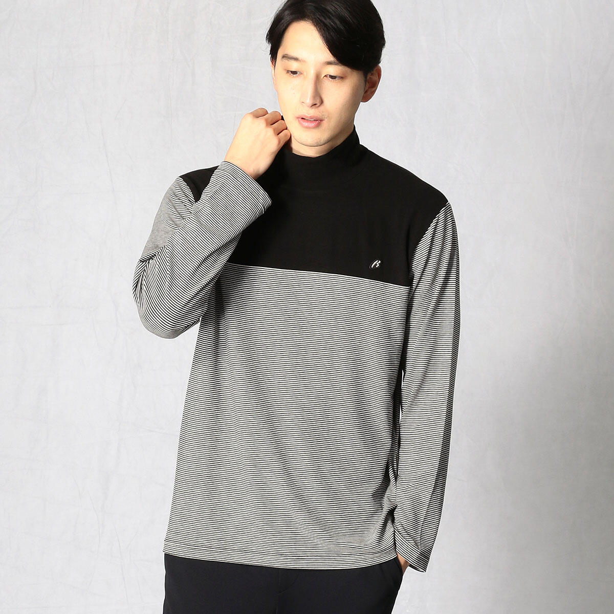 β MEN（ベータメン）  ボーダーフェイクレイヤードクルーニット β MEN（ベータメン） ボーダーフェイクレイヤードクルーニット