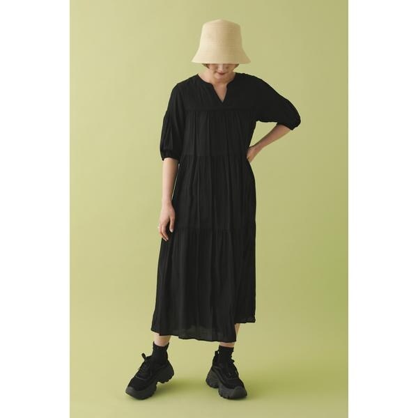 Shel Tter ガーゼティアードワンピース シェルターセレクト 国内最安値