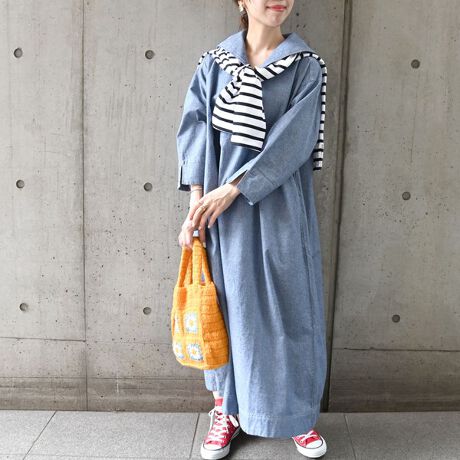 ｓｈｉｐｓ ａｎｙ ウォッシャブル ダンガリー セーラーカラー ワンピース シップス エニィ Ships Any ファッション通販 マルイウェブチャネル