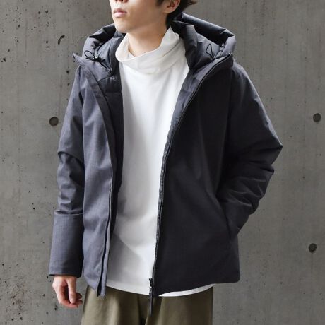 SHIPS any： 河田フェザー ウール フーディー ダウン 