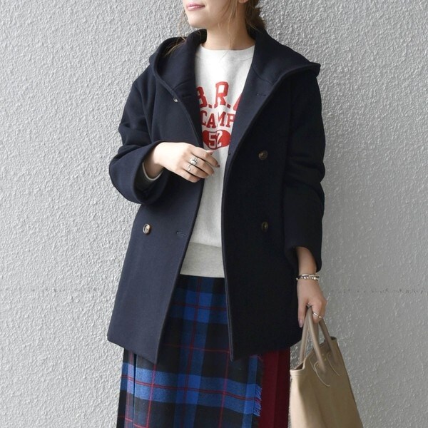 SHIPS any シップス フーデット ミディ コート 38 ネイビー 美品 WEB限定】SHIPS any: フーデット ミディ コート3 | シップス エニィ
