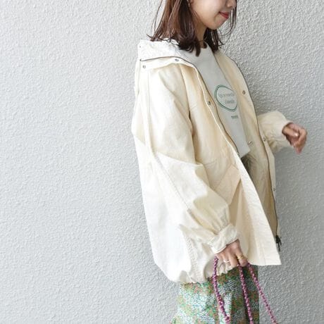 SHIPS any:〈ウォッシャブル〉フーディー ドロスト デザイン ブルゾン  