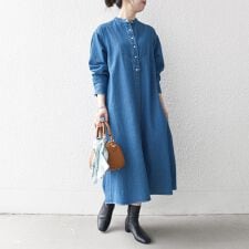 SHIPS any:〈洗濯機可能〉デニム ブザム シャツ ワンピース［SHIPS any DENIM