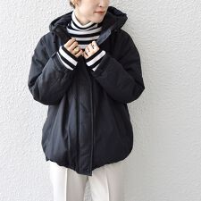 SHIPS any: THERMORE パフ フーディー ショート ジャケット コート 