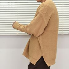 SHIPS any: リラックス サイドスリット ループ クルーネック ニット