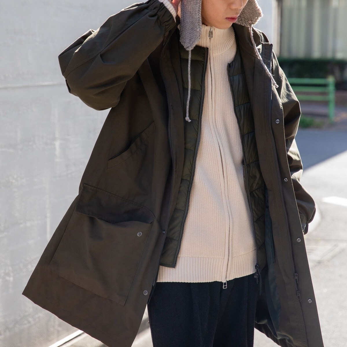 SHIPS any別注】TAION: 3WAY ダウンライナー付 フィッシュテール