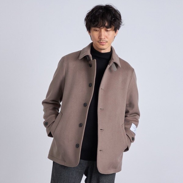 【未使用】SHIPS any ストレッチスーパーライトメルトンシングルPコート SHIPS any（シップス エニィ）の「SHIPS any: SORONA混