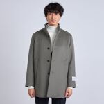 SHIPS any: ＜ストレッチ＞フューチャー メルトン スタンドカラー  