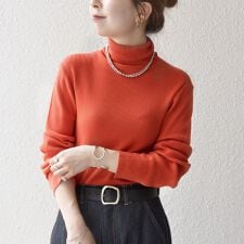 シップス エニィ(SHIPS any)のSHIPS any:〈手洗い可能〉デリケート リブ タートルネック ニット プルオーバー